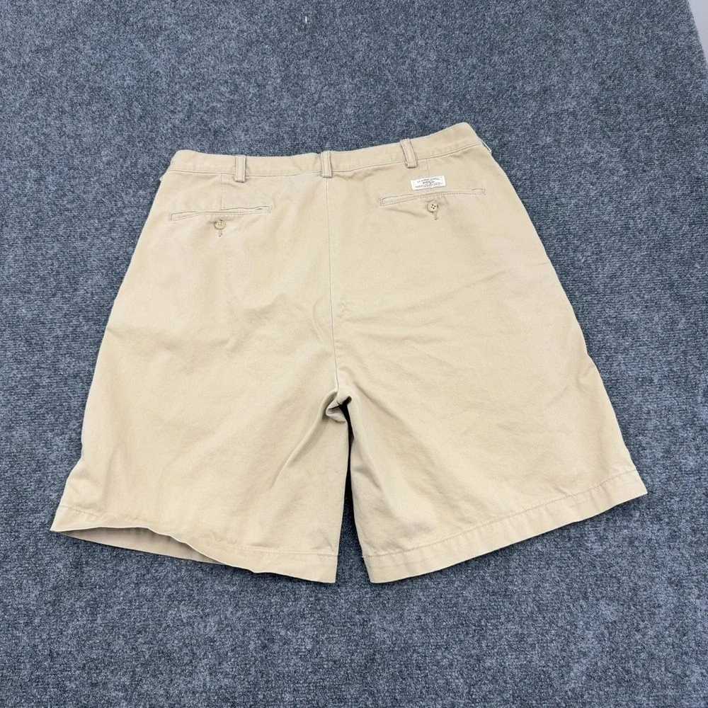 Polo Ralph Lauren Shorts Mens 36 Tan Cotton Tyler Short Pleated Chino Classic